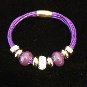 Purple and Gold Bracelet